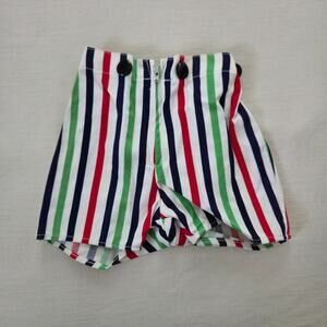 Vintage Multicolored Striped Shorts 2t
